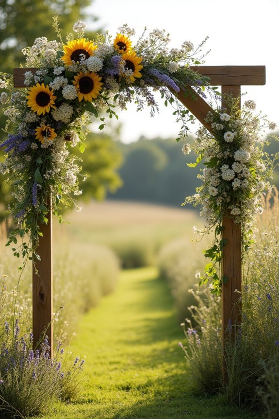 wildflowers and sunflowers charm