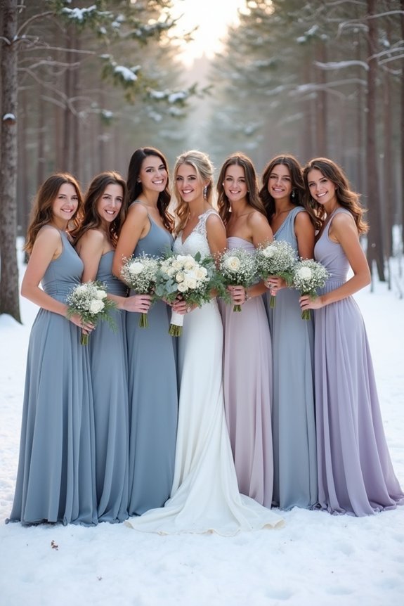 winter bridesmaid dress styles