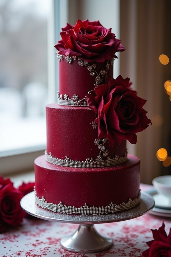 winter wedding cake elegance
