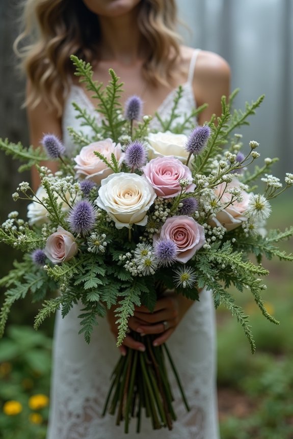 woodland inspired romantic bouquets